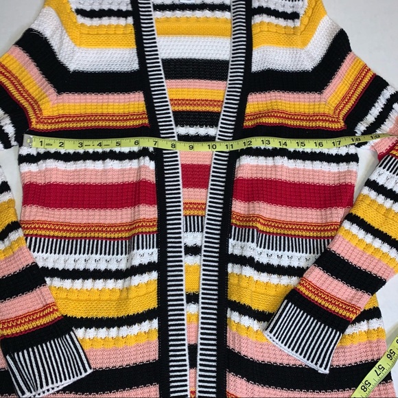 Peck & Peck Multi Color Striped Knit Cardigan - Picture 7 of 12
